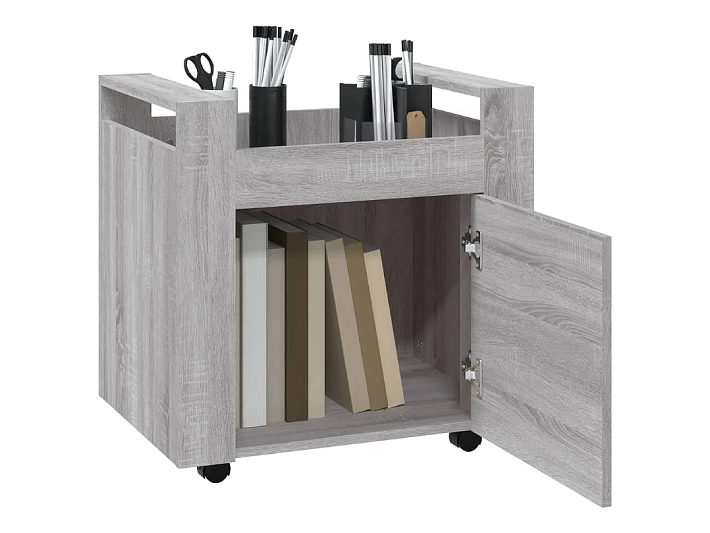 Trólei secretária 60x45x60 cm derivados madeira sonoma cinza