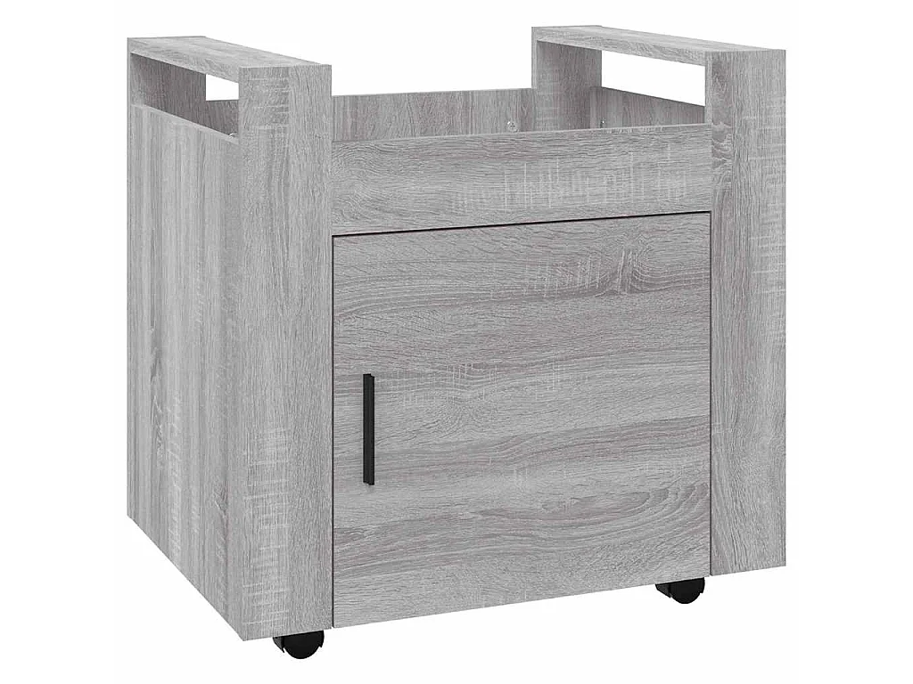 Chariot de bureau Sonoma gris 60x45x60 cm Bois d'ingénierie