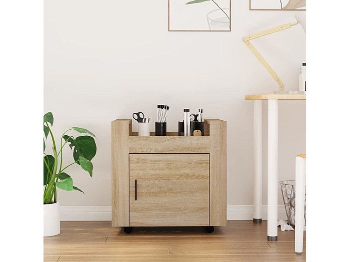 Carrello Cucina Salvaspazio Sonoma 60x45x80 | Mobile Multiuso Urbano