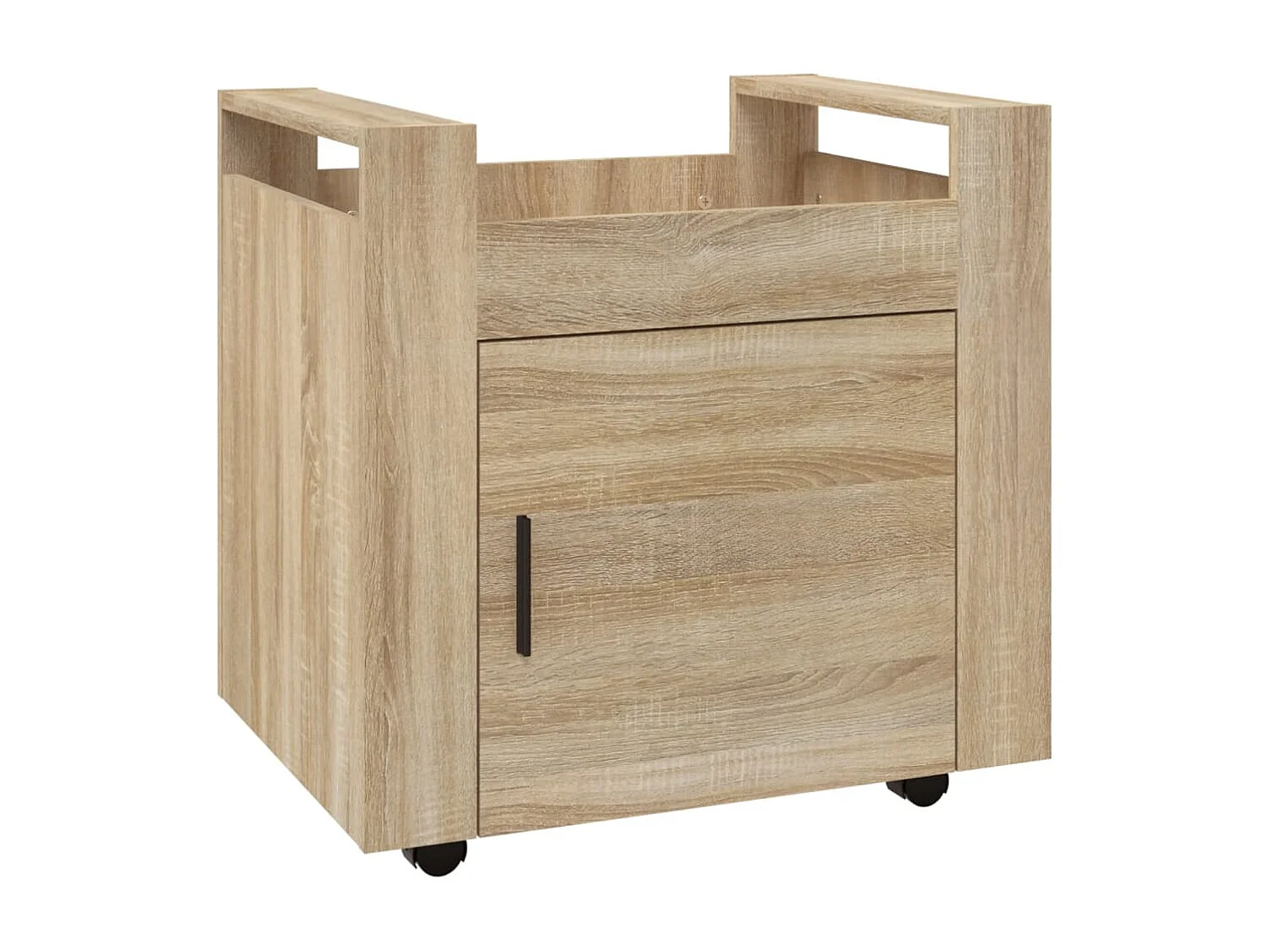 Chariot de bureau Chêne sonoma 60x45x60 cm Bois d'ingénierie