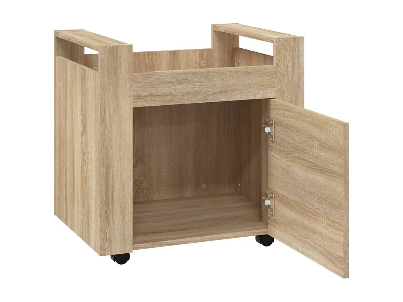 Chariot de bureau Chêne sonoma 60x45x60 cm Bois d'ingénierie