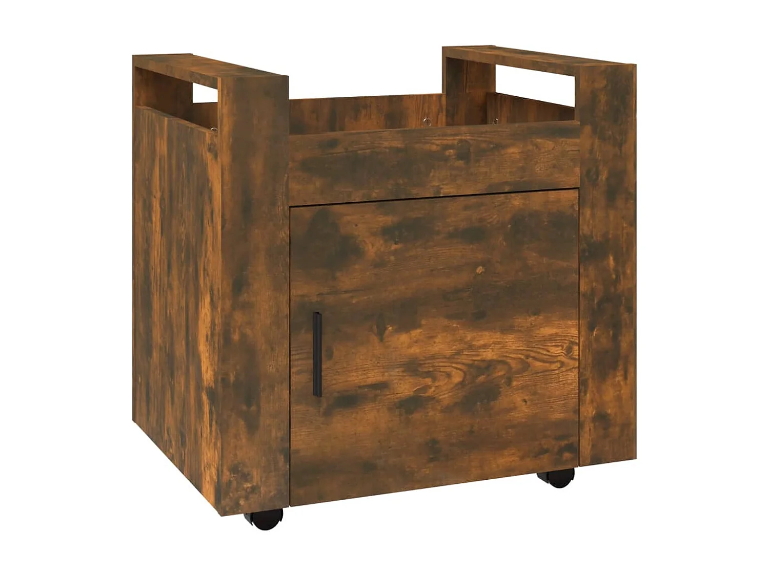 Chariot de bureau Chêne fumé 60x45x60 cm Bois d'ingénierie