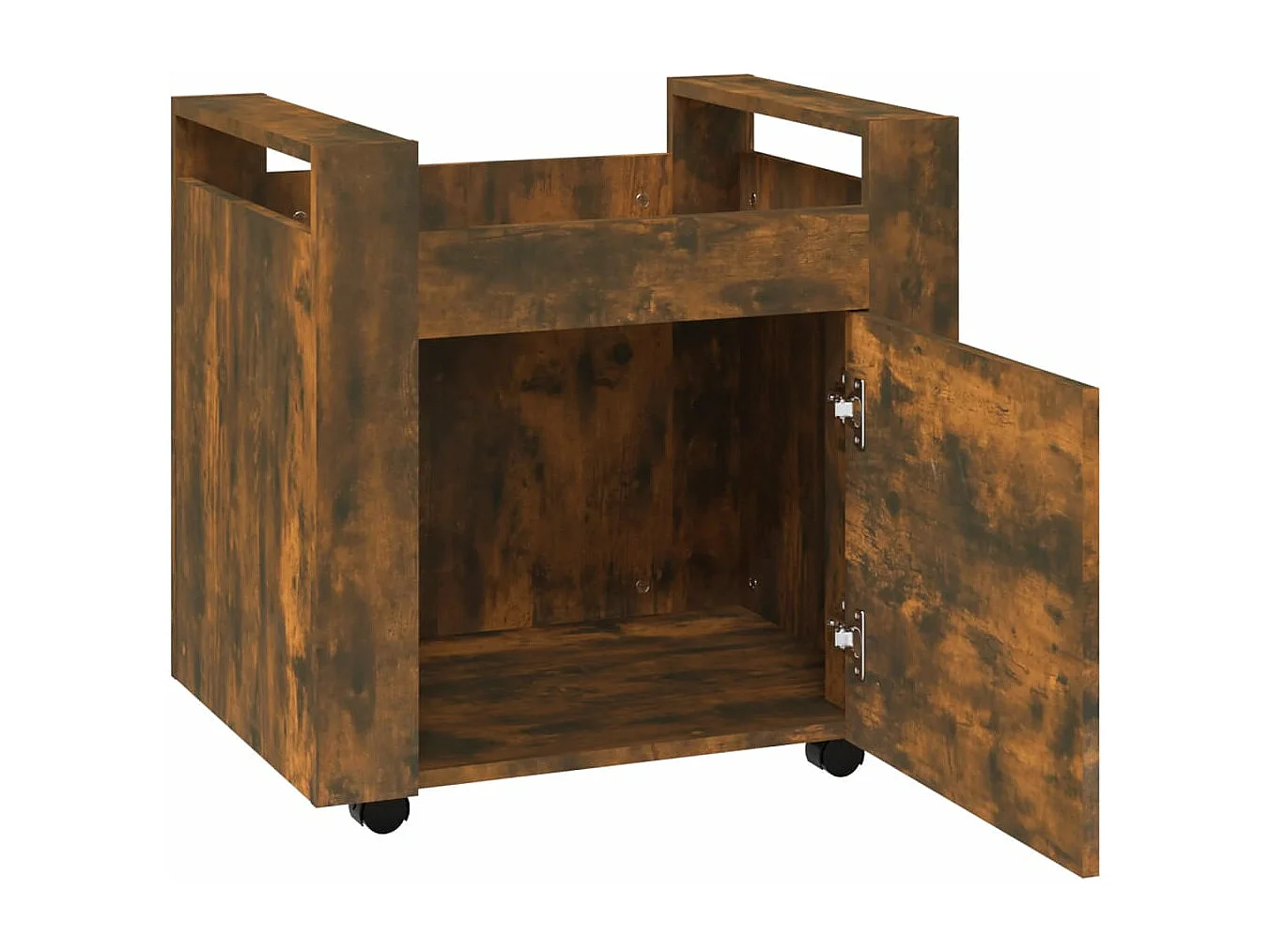 Chariot de bureau Chêne fumé 60x45x60 cm Bois d'ingénierie