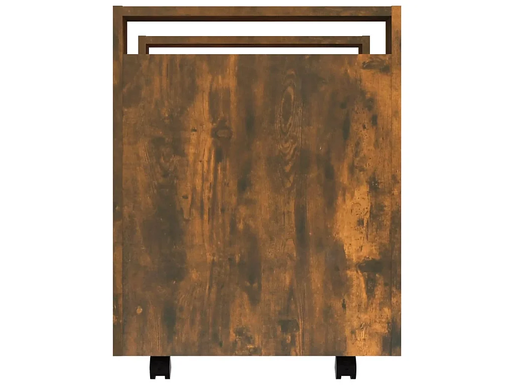 Chariot de bureau Chêne fumé 60x45x60 cm Bois d'ingénierie