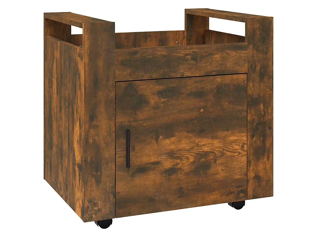 Bureaukastje 60x45x60 cm bewerkt hout gerookt eikenkleurig