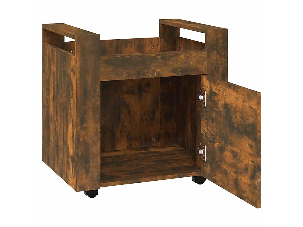 Bureaukastje 60x45x60 cm bewerkt hout gerookt eikenkleurig