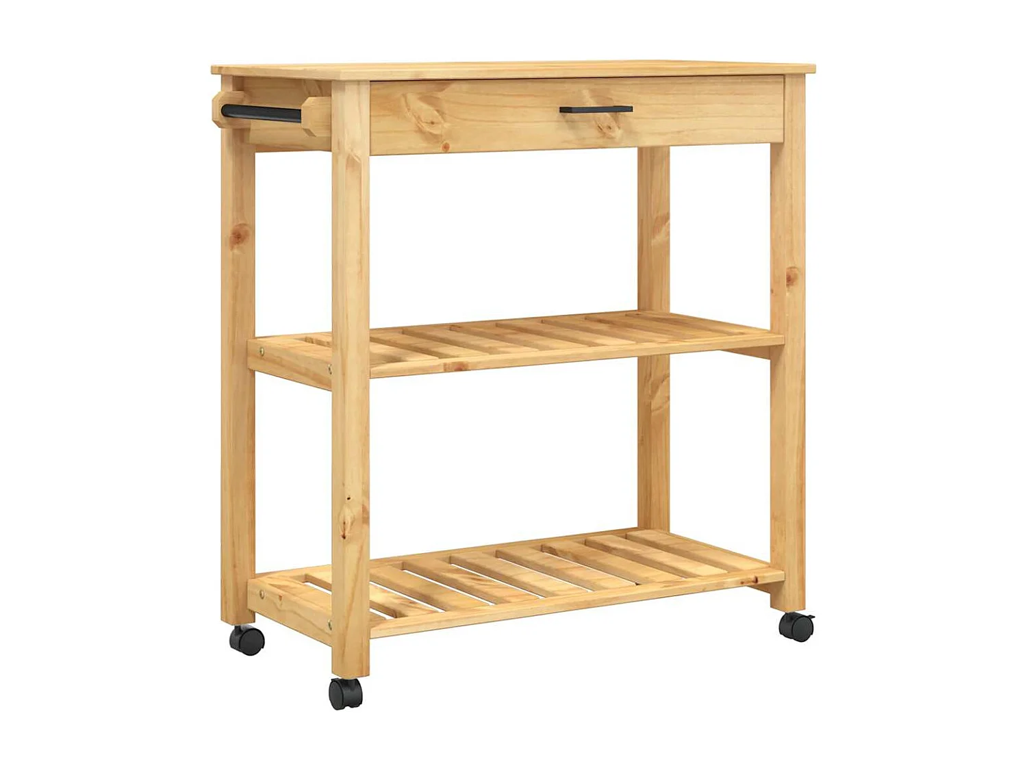 Chariot de cuisine MONZA 84x40x88,5 cm bois massif de pin