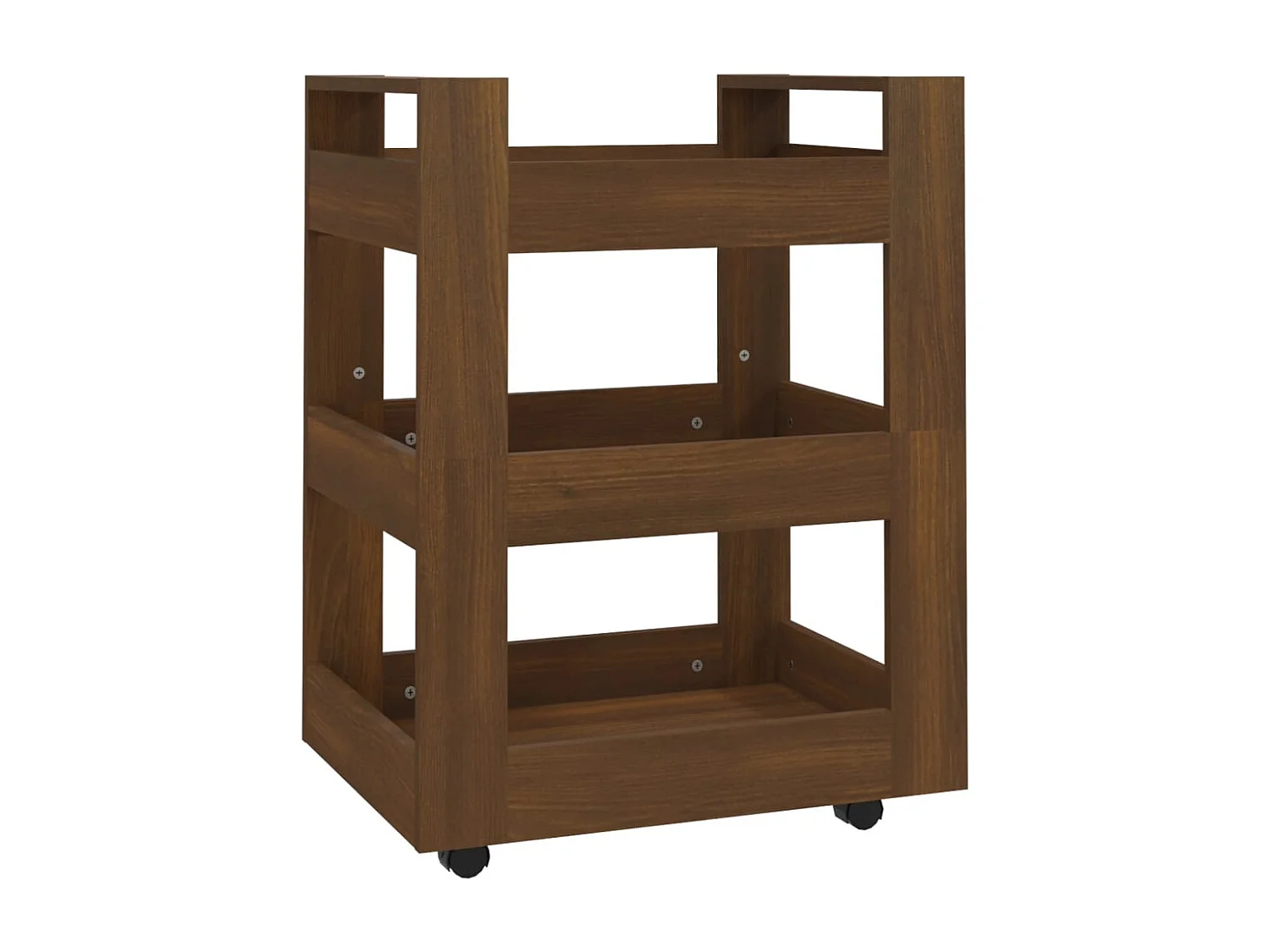 Chariot de cuisine Chêne marron 60x45x80 cm Bois d'ingénierie