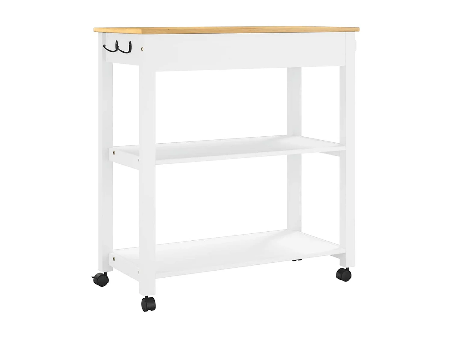 Chariot de cuisine MONZA 84x40x88,5 cm bois massif de pin