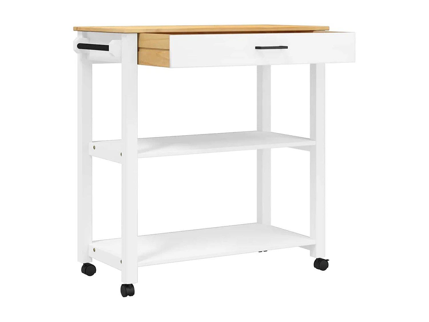 Chariot de cuisine MONZA 84x40x88,5 cm bois massif de pin