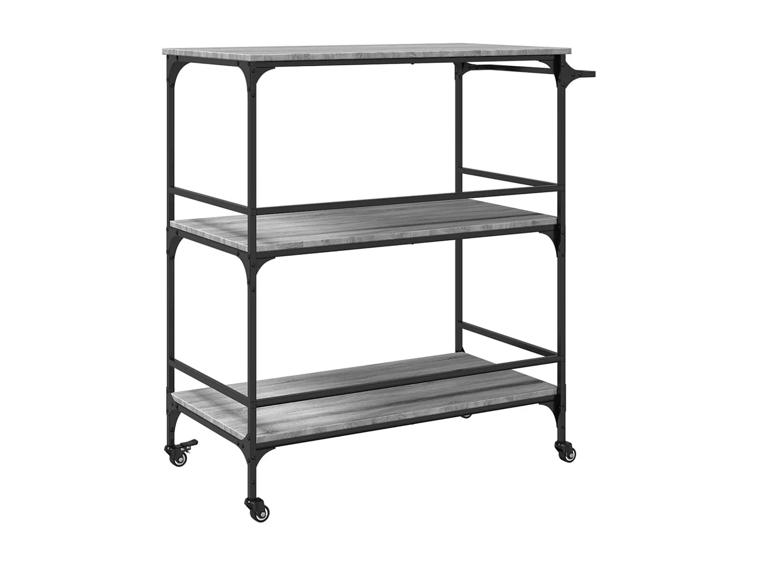Chariot de cuisine sonoma gris 100,5x50x105cm bois d'ingénierie