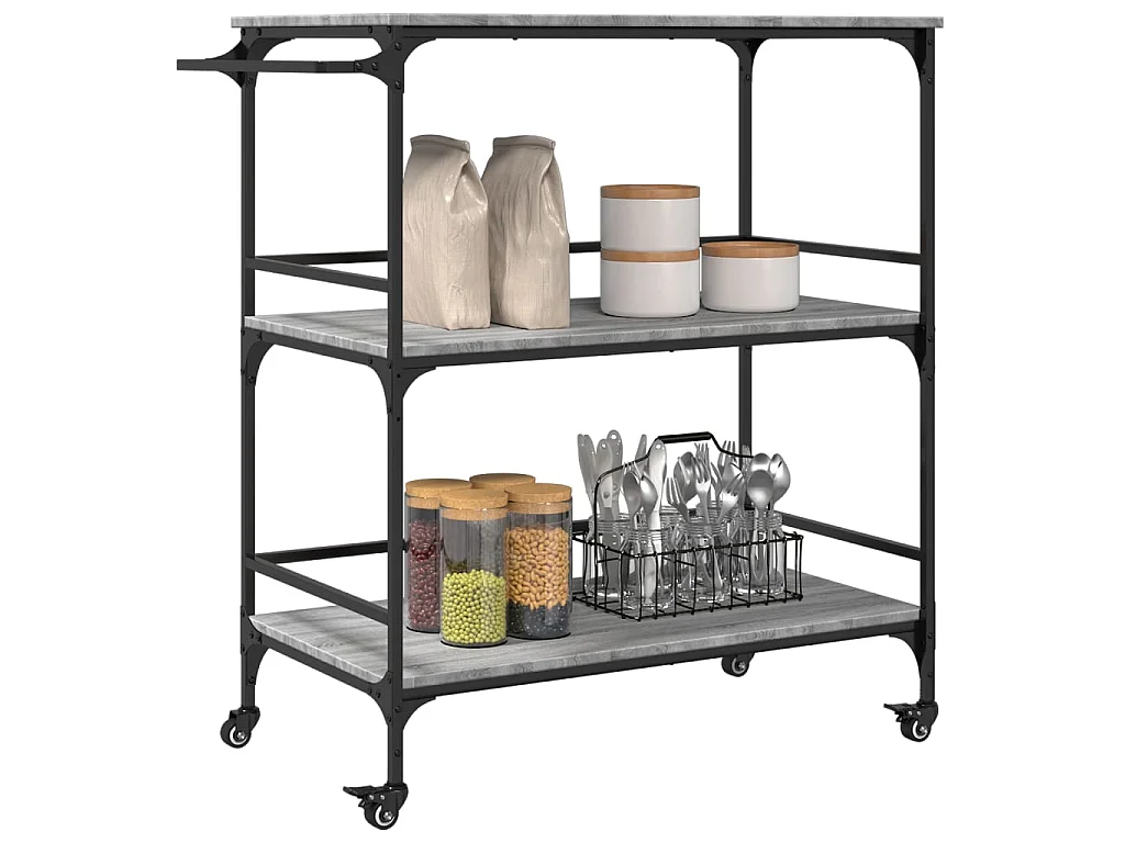 Küchenwagen Grau Sonoma 100,5x50x105 cm Holzwerkstoff