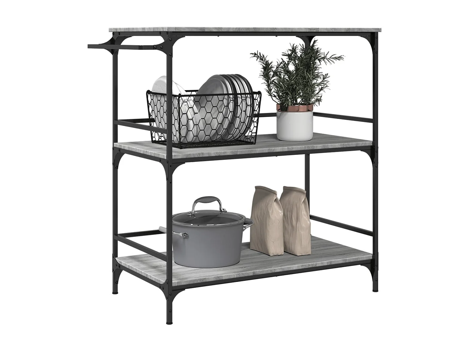 Küchenwagen Grau Sonoma 100,5x50x105 cm Holzwerkstoff