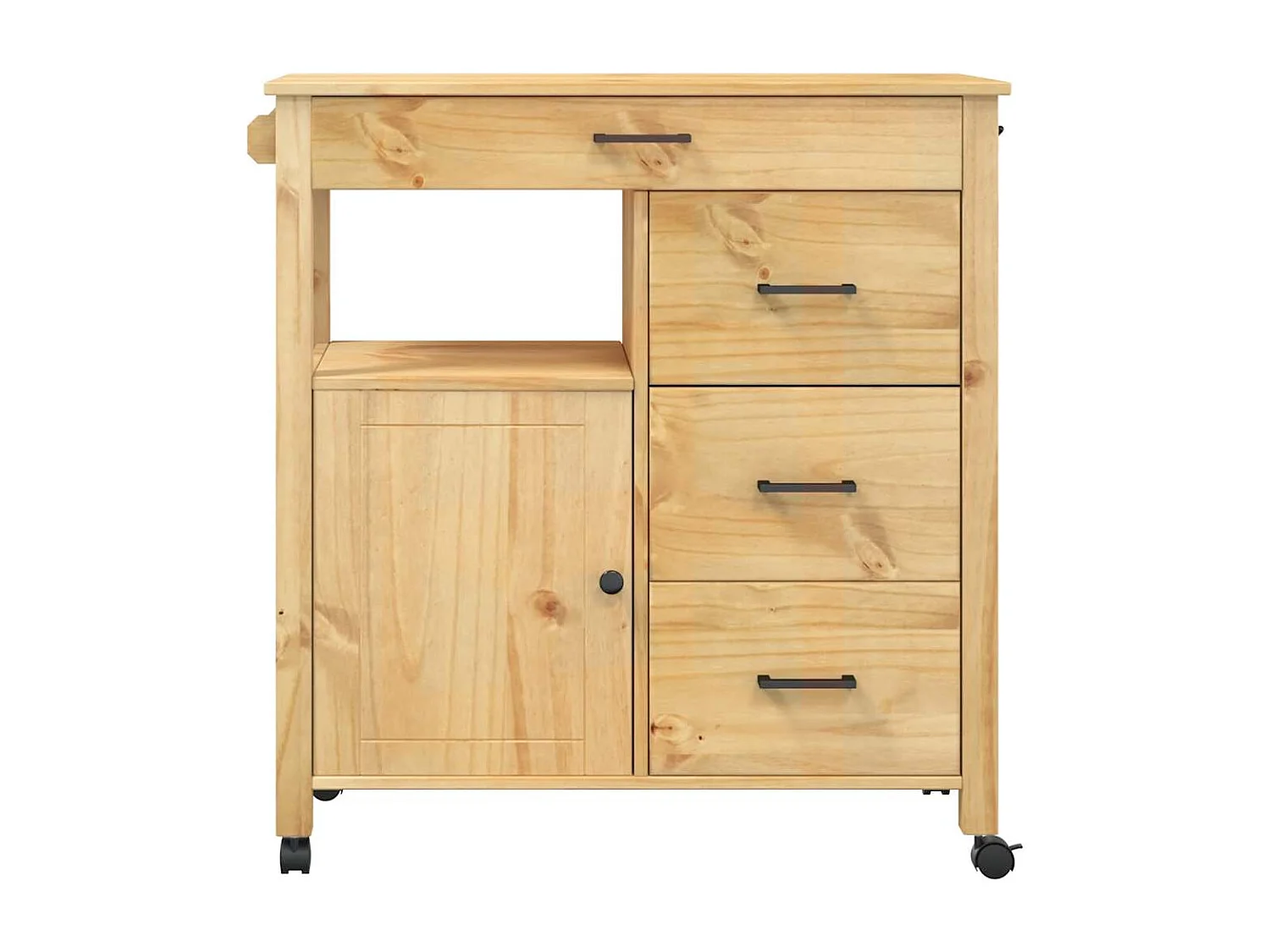 Chariot de cuisine MONZA 84x40x88,5 cm bois massif de pin