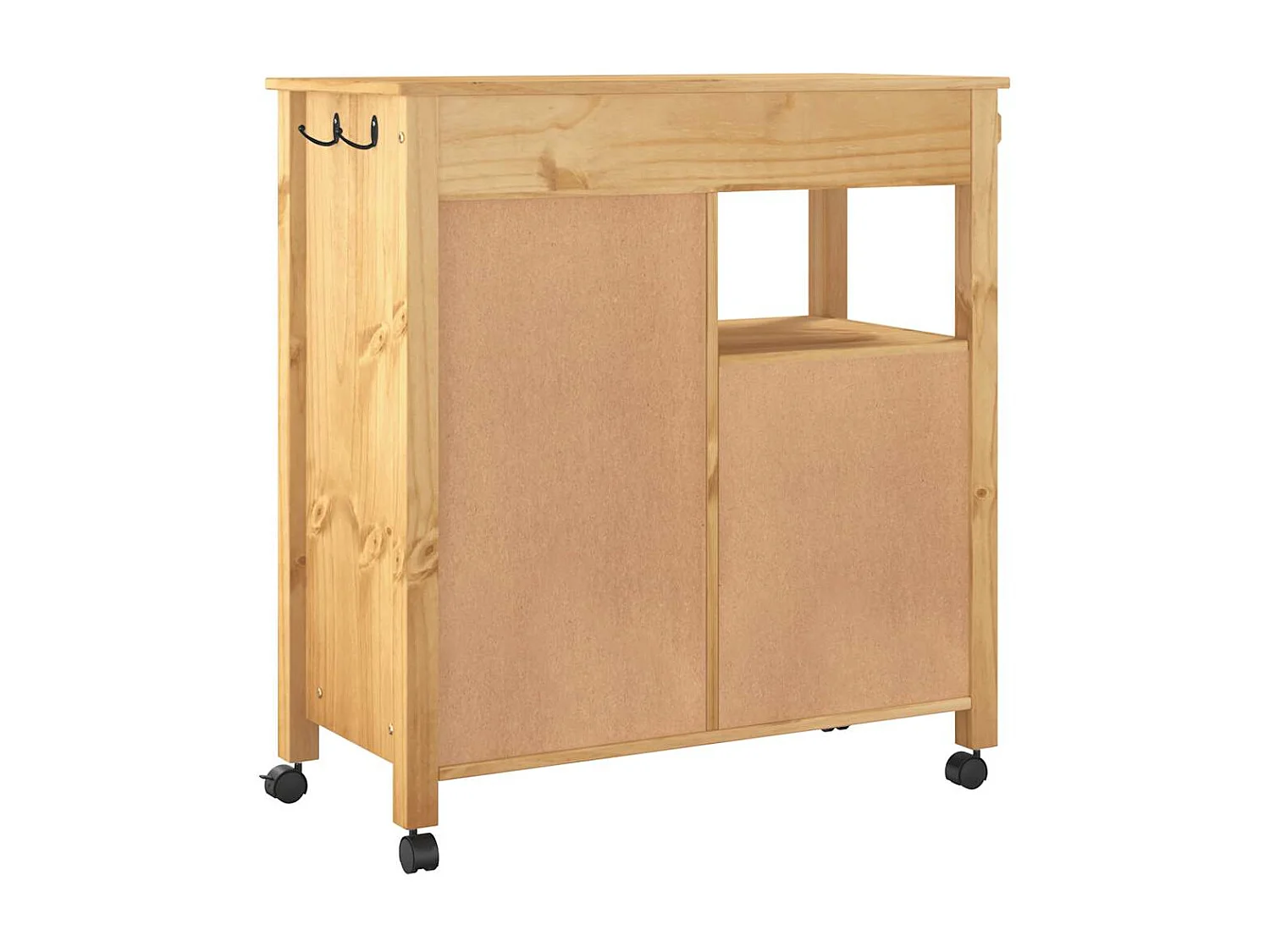 Chariot de cuisine MONZA 84x40x88,5 cm bois massif de pin