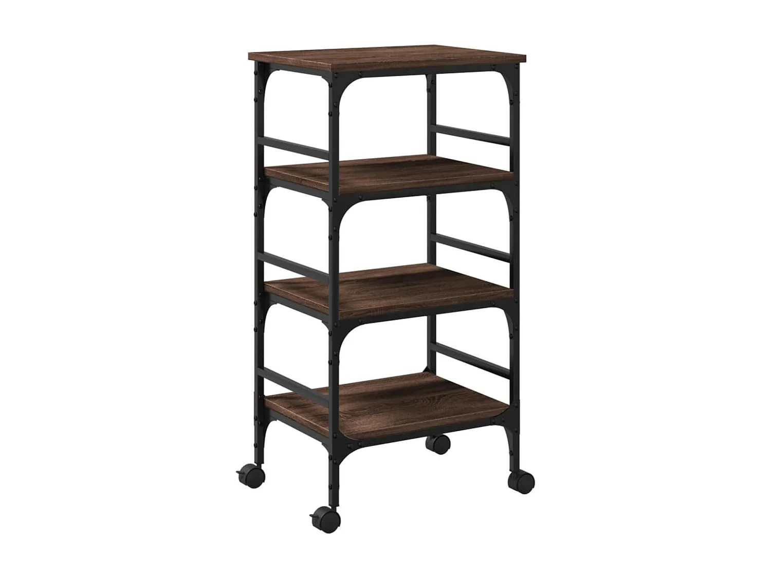 Küchenwagen Braun Eichen-Optik 45x35x89,5 cm Holzwerkstoff