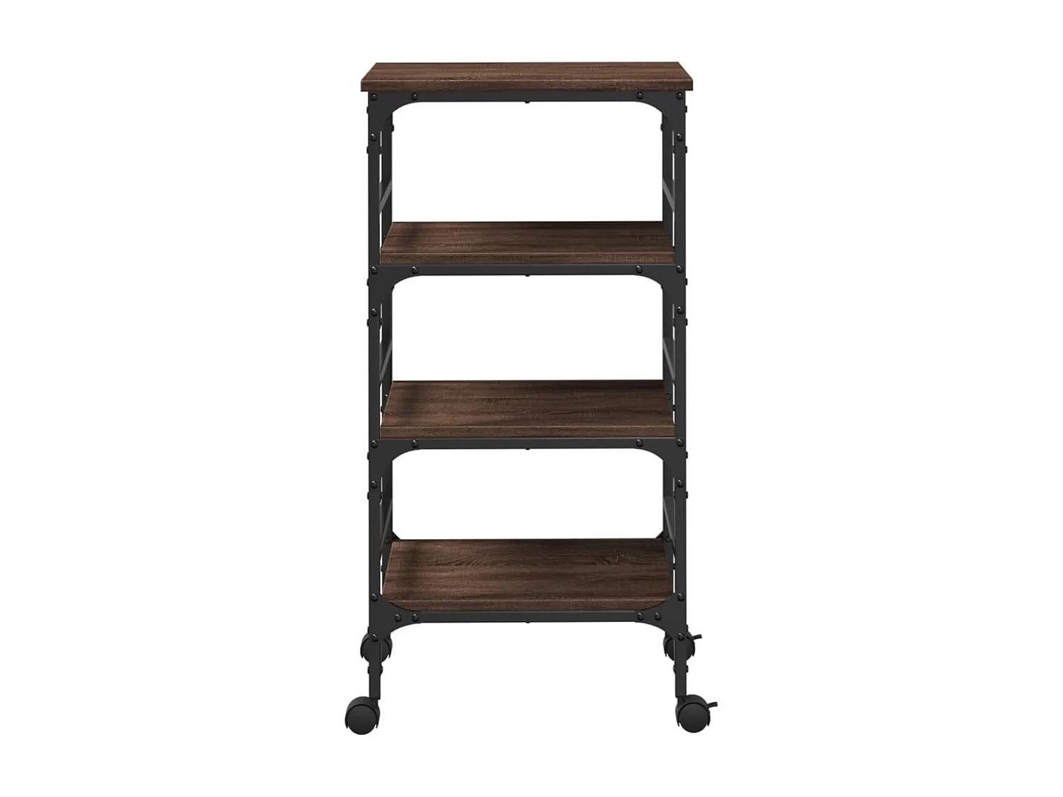 Chariot de cuisine chêne marron 45x35x89,5 bois d'ingénierie