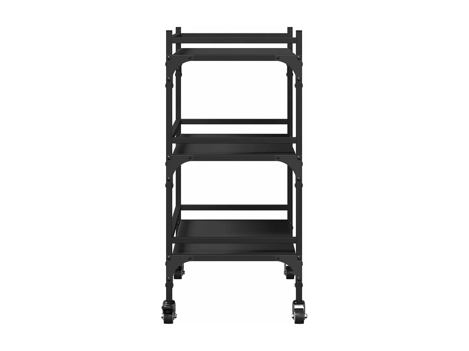Carrito de cocina madera de ingeniería negro 50x35x75,5 cm