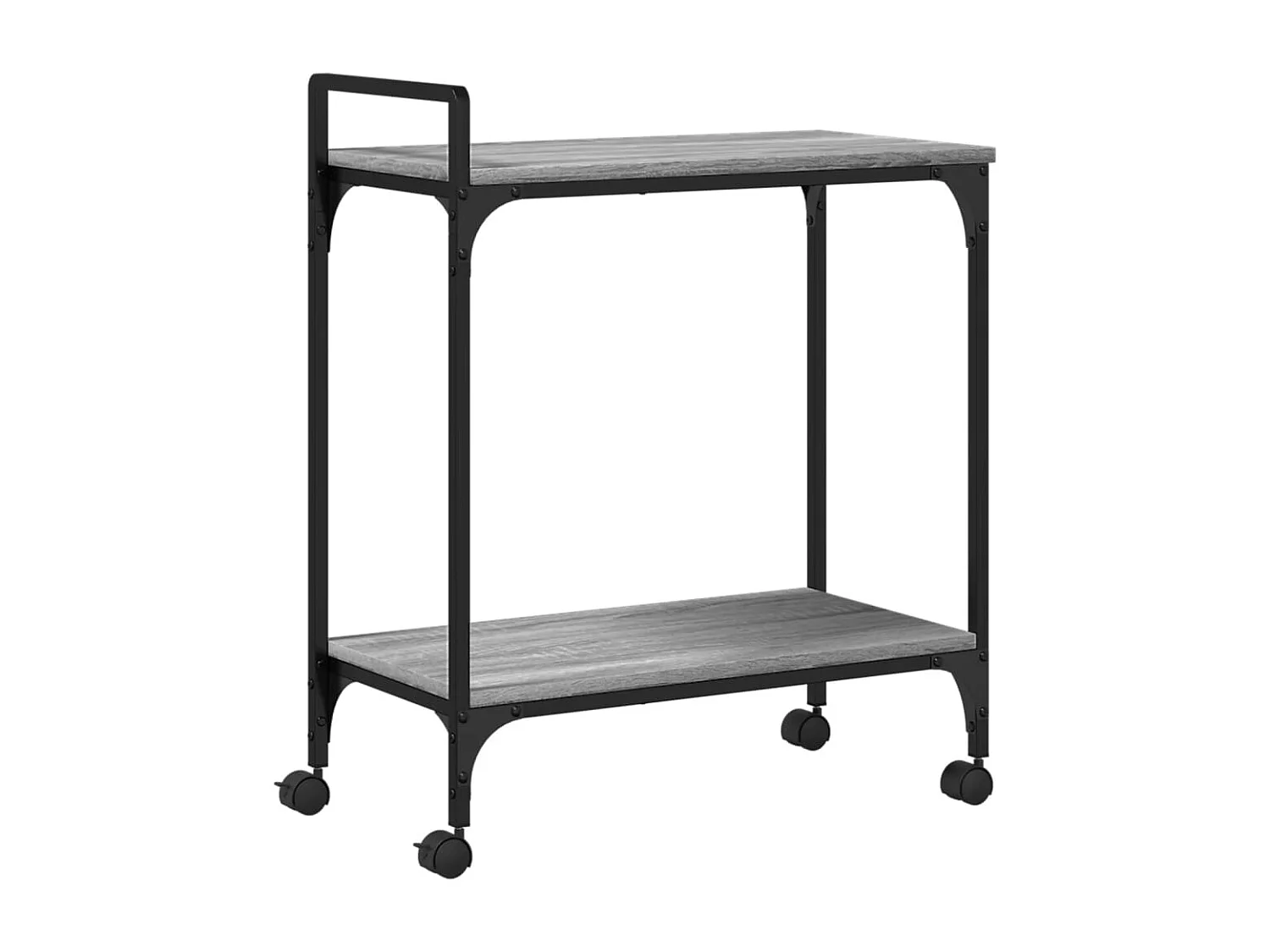 Keukentrolley 60,5x31x72,5 cm bewerkt hout grijs sonoma eiken