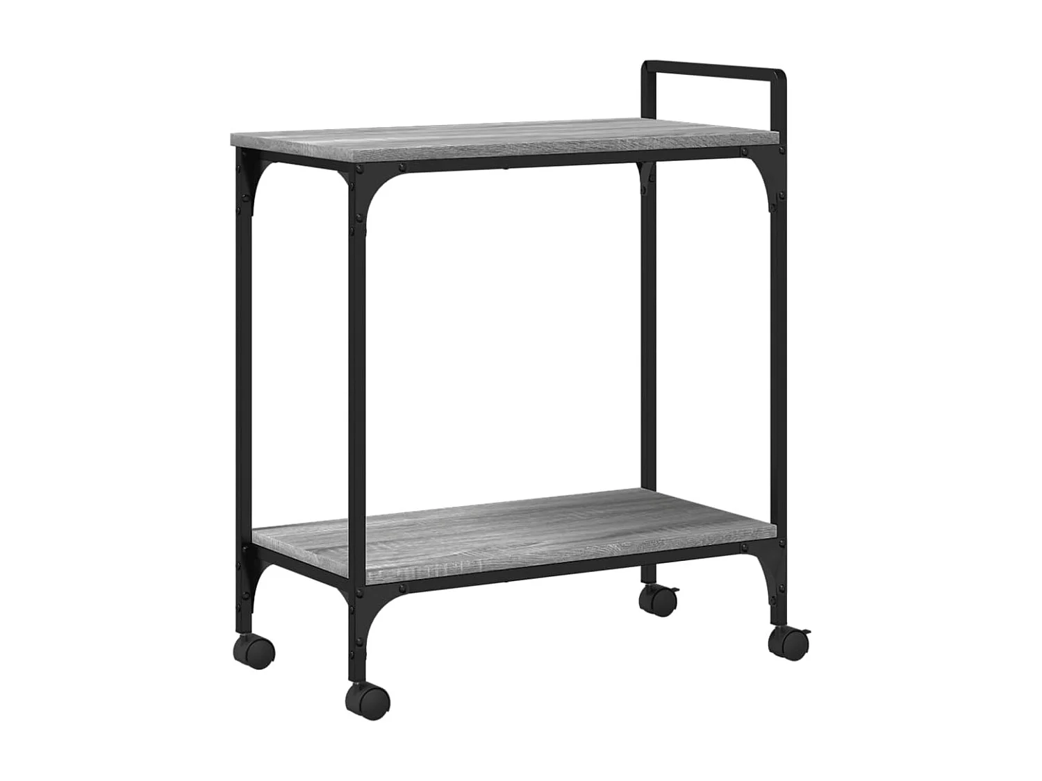 Keukentrolley 60,5x31x72,5 cm bewerkt hout grijs sonoma eiken