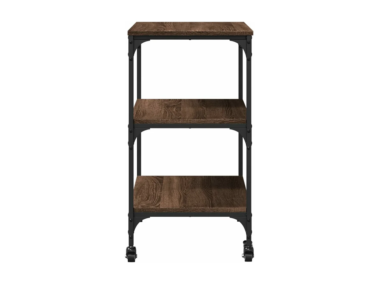 Küchenwagen Braun Eichen-Optik 60x41x76 cm Holzwerkstoff