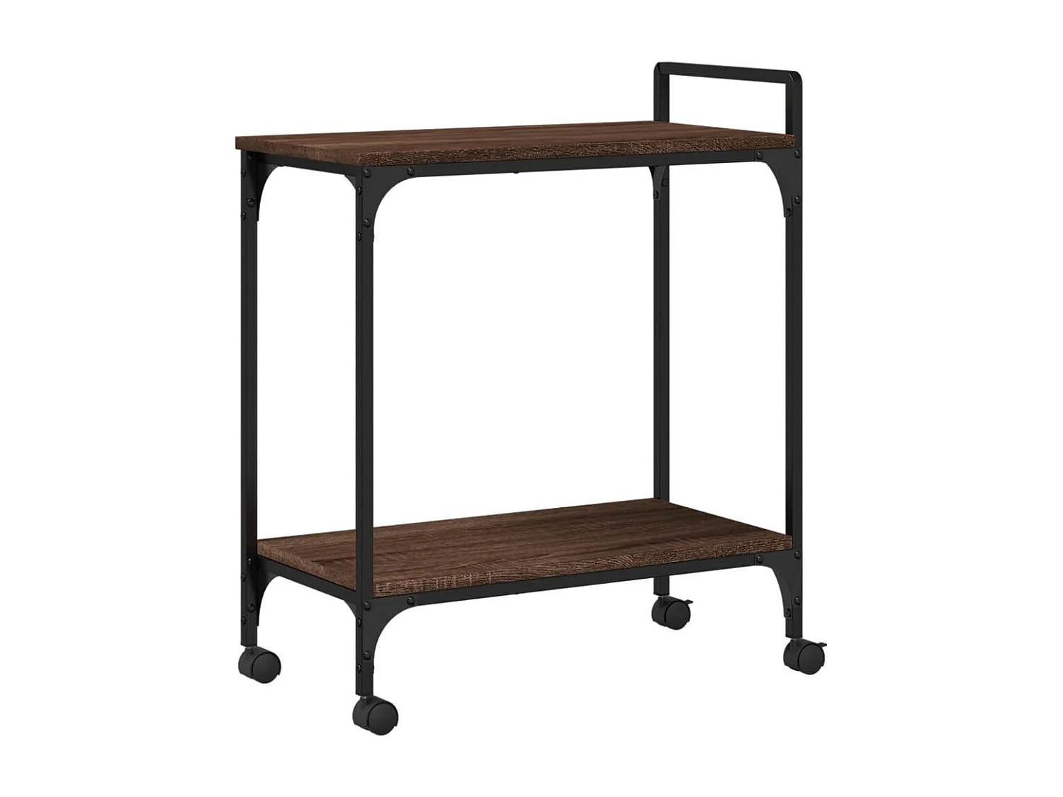 Keukentrolley 60,5x31x72,5 cm bewerkt hout bruin eikenkleurig