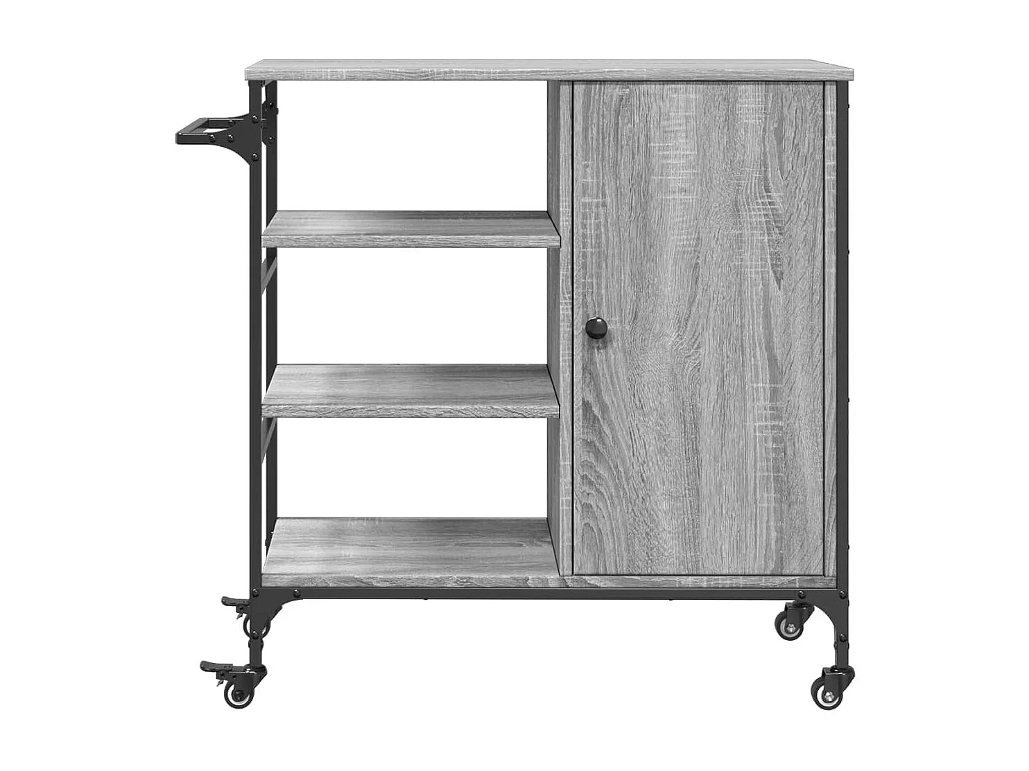 Carrello da Cucina Grigio Sonoma 87,5x38,5x84,5 cm Multistrato