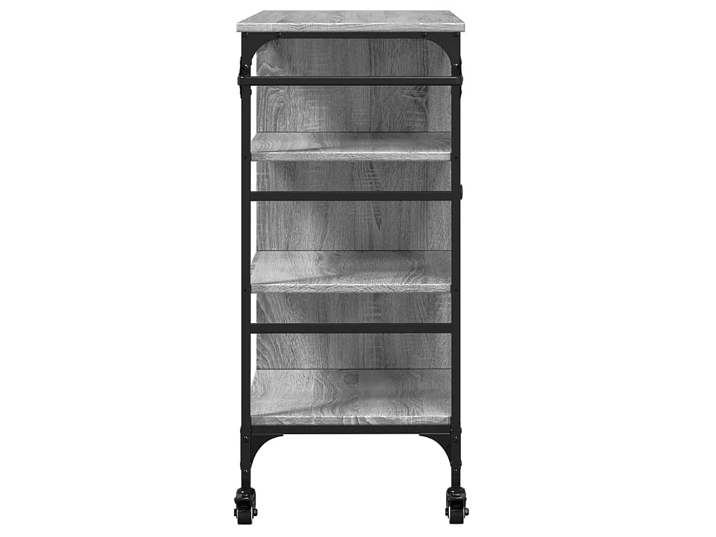 Chariot de cuisine sonoma gris 87,5x38,5x84,5cm bois ingénierie