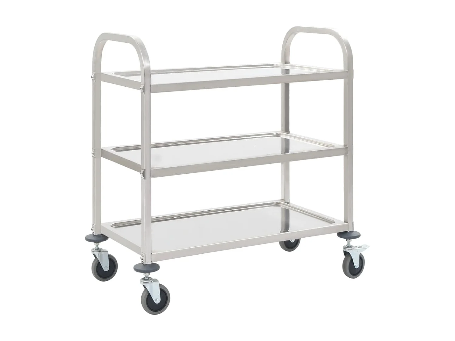 Chariot de cuisine à 3 niveaux 95x45x83,5 cm Acier inoxydable