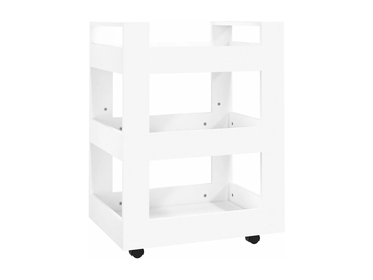 Carrito de cocina madera contrachapada blanco 60x45x80 cm