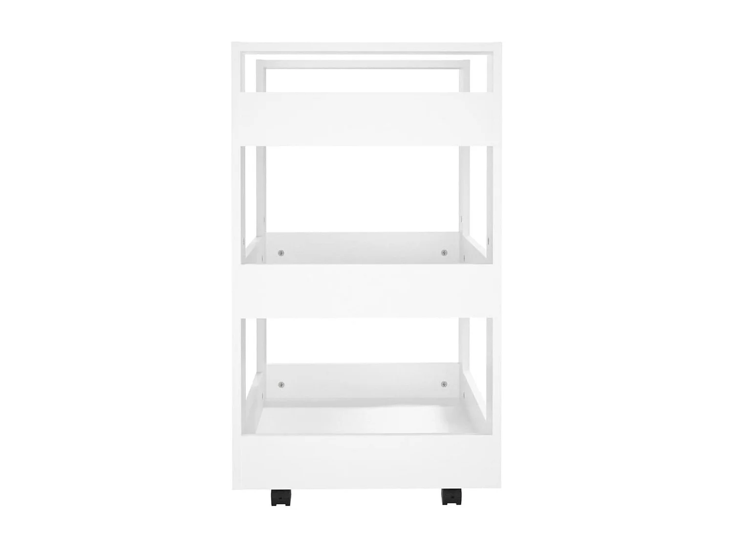 Carrito de cocina madera contrachapada blanco 60x45x80 cm