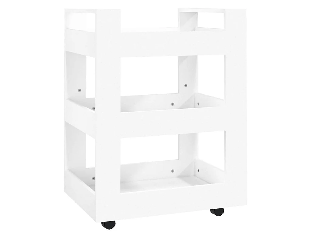 Carrello da Cucina Bianco 60x45x80 cm in Legno Multistrato