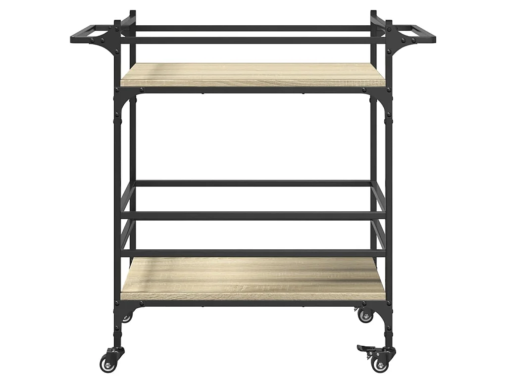 Carrello da Cucina Rovere Sonoma 82x40x78,5cm Legno Multistrato