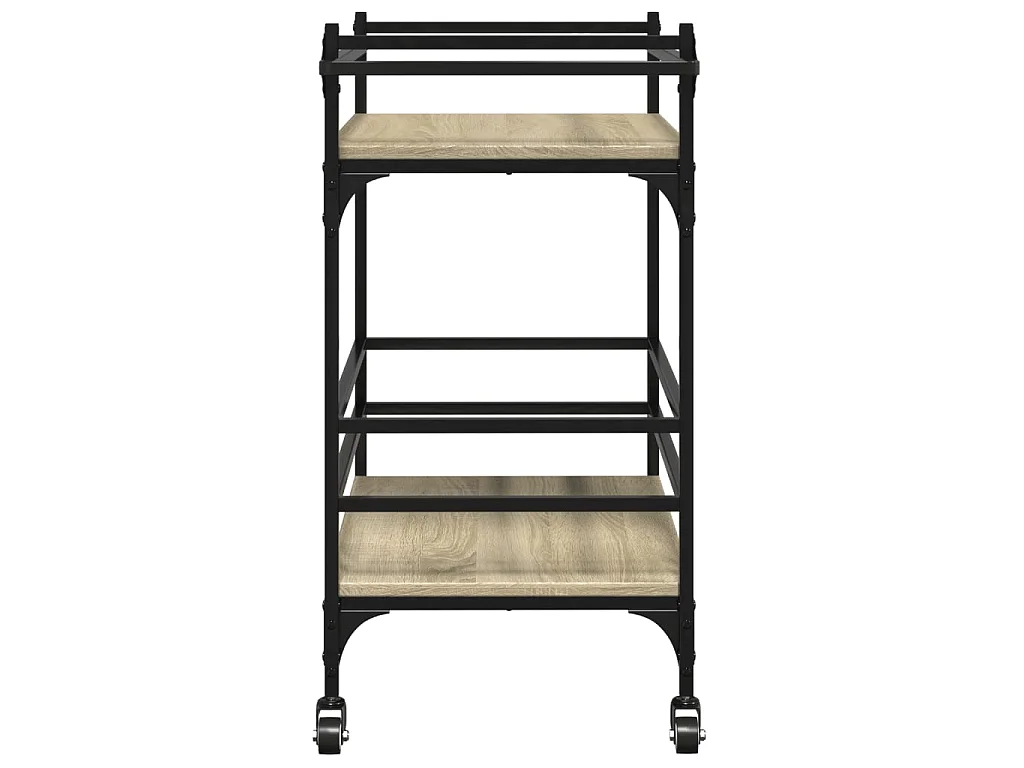 Carrello da Cucina Rovere Sonoma 82x40x78,5cm Legno Multistrato