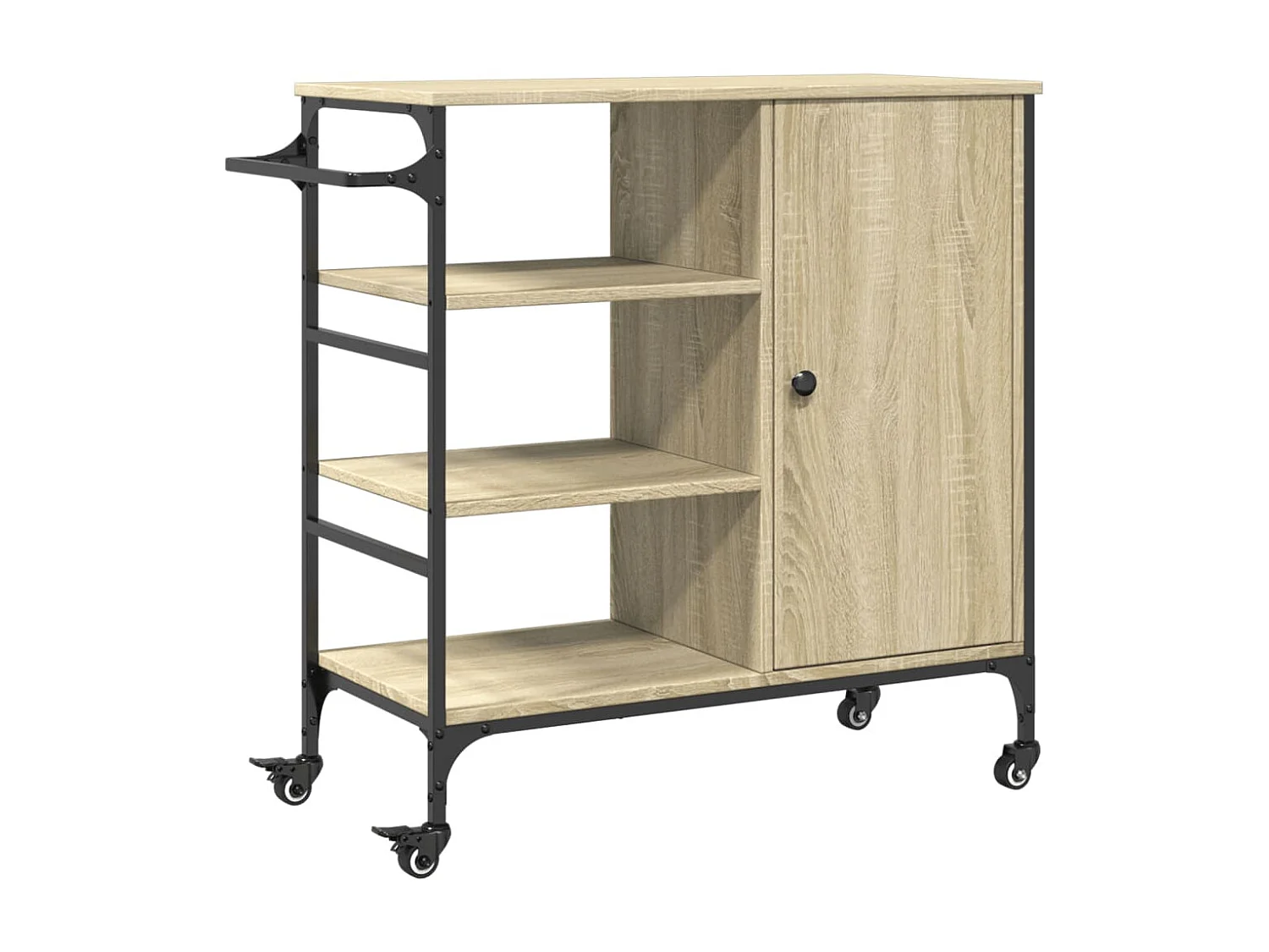 Keukentrolley 87,5x38,5x84,5 cm bewerkt hout sonoma eikenkleur