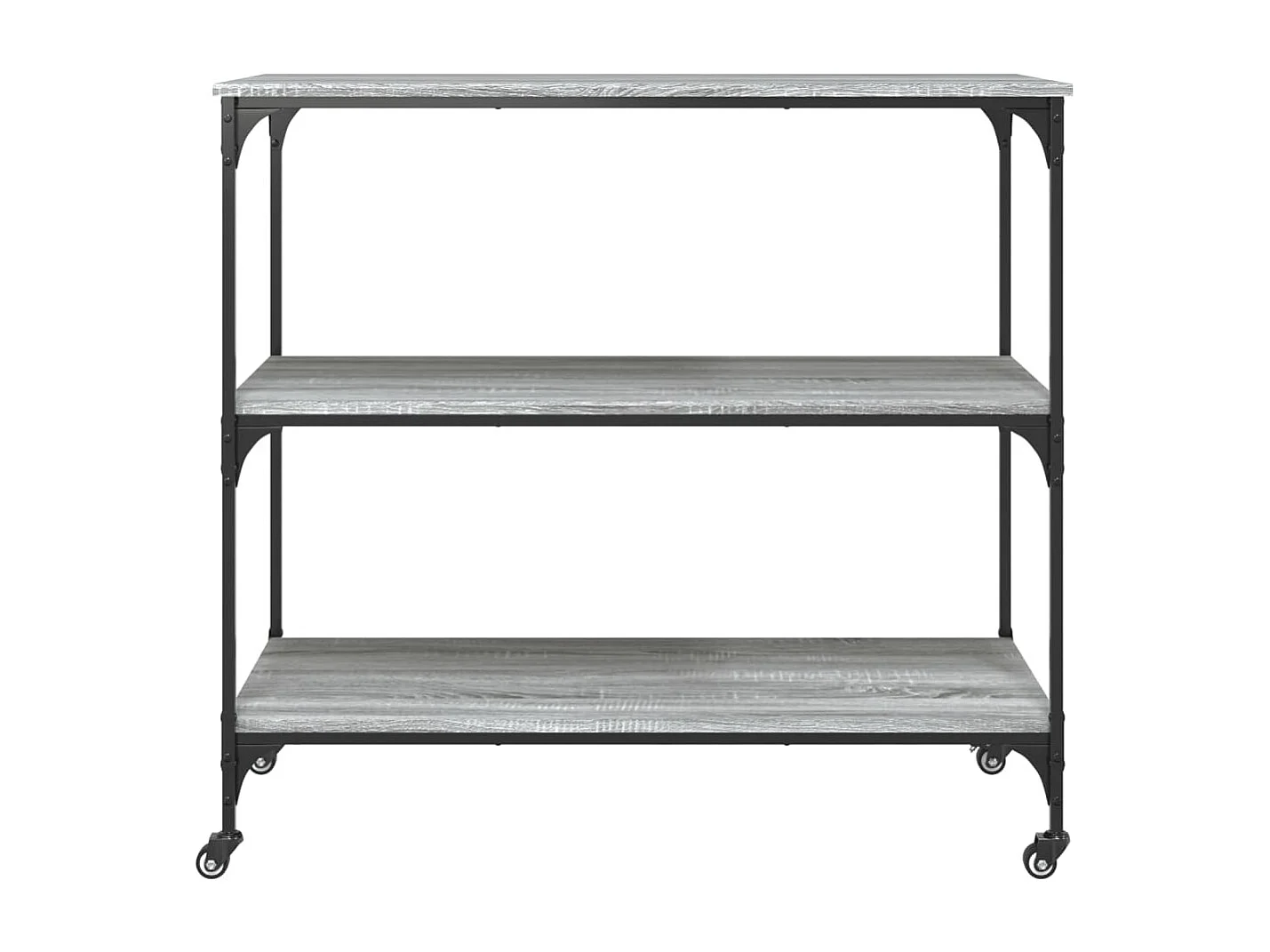 Carrito de cocina madera ingeniería gris Sonoma 102x50x95 cm