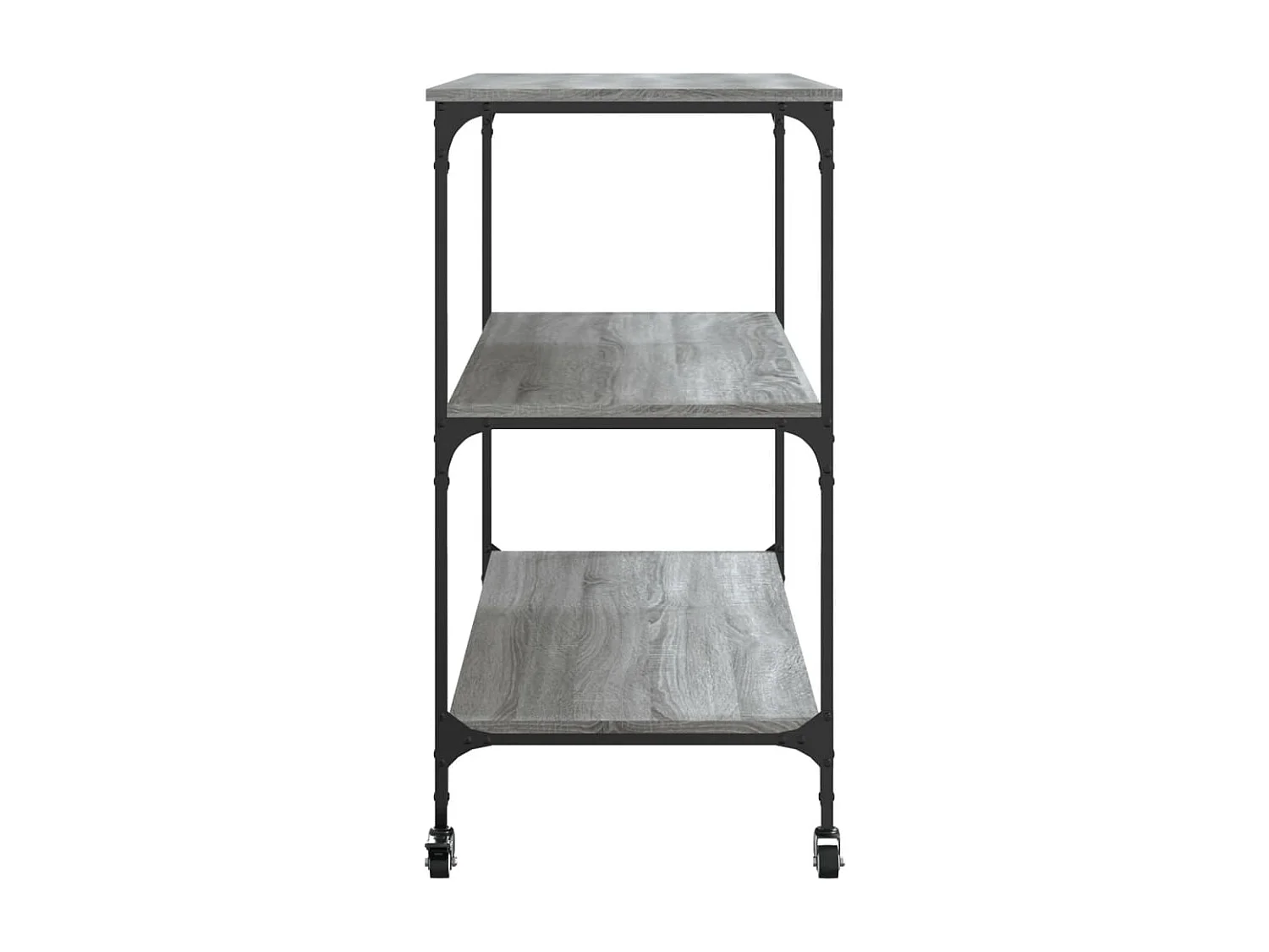 Carrito de cocina madera ingeniería gris Sonoma 102x50x95 cm