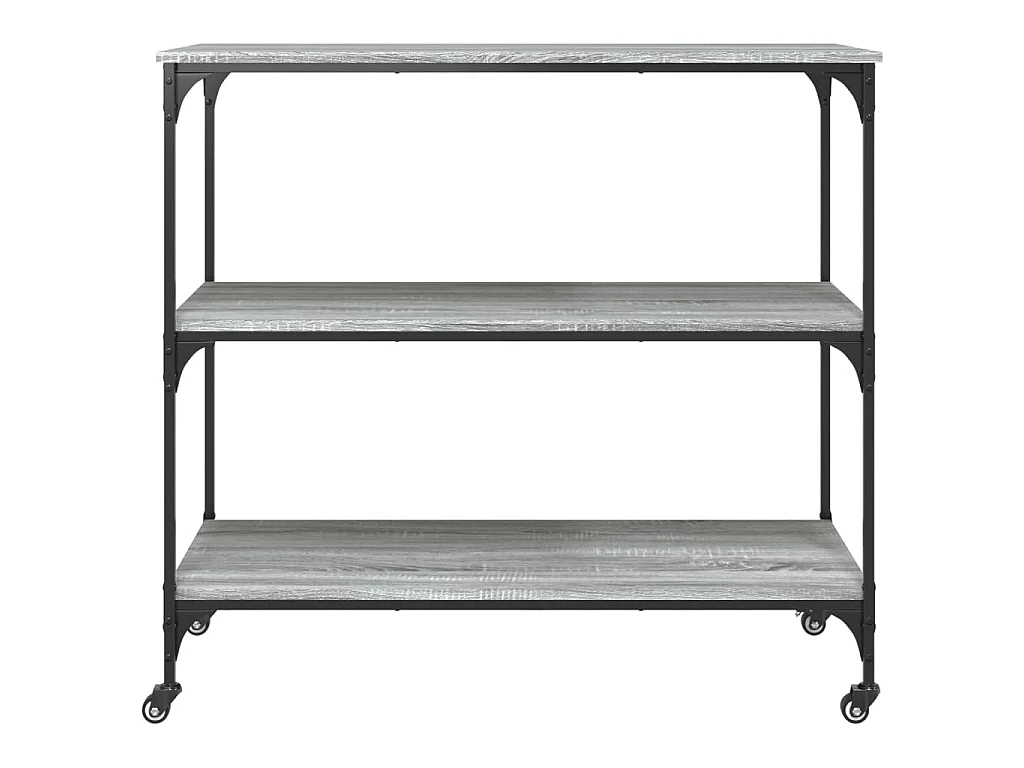 Carrello Cucina Grigio Sonoma 102x50x95 cm in Legno Multistrato