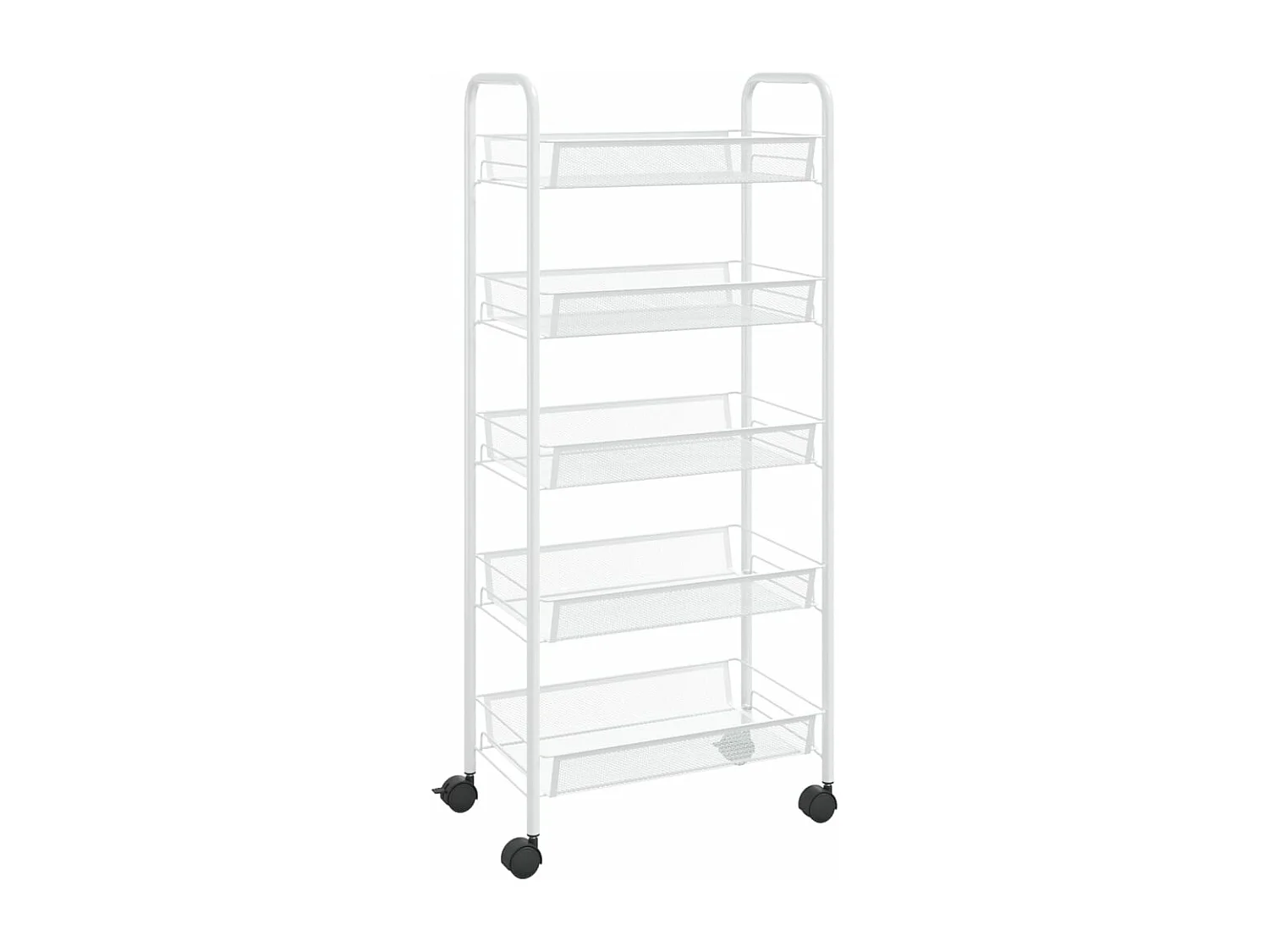 Carrito de cocina 5 niveles hierro blanco 46x26x105 cm