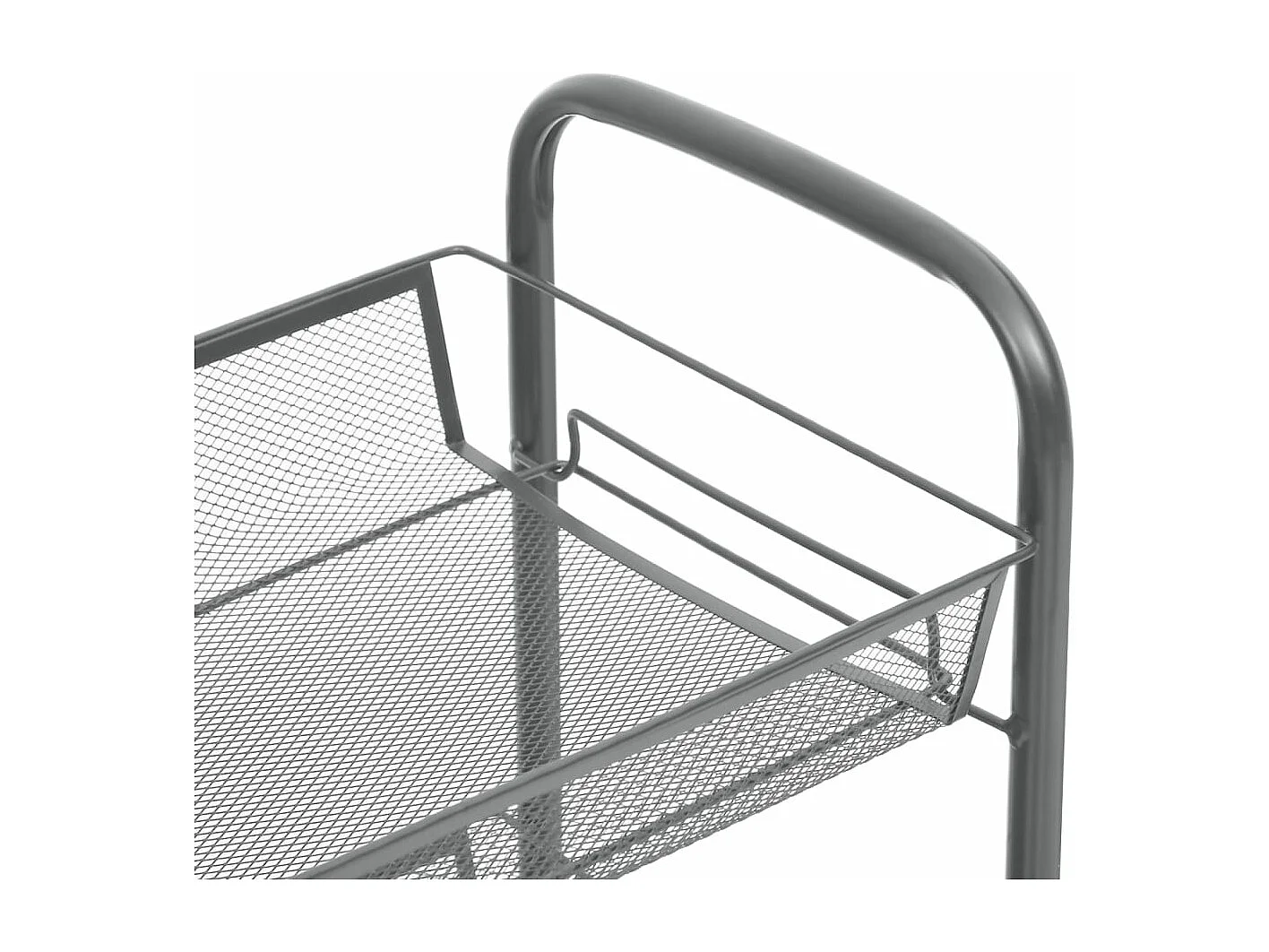 Chariot de cuisine à 5 niveaux Gris 46x26x105 cm Fer