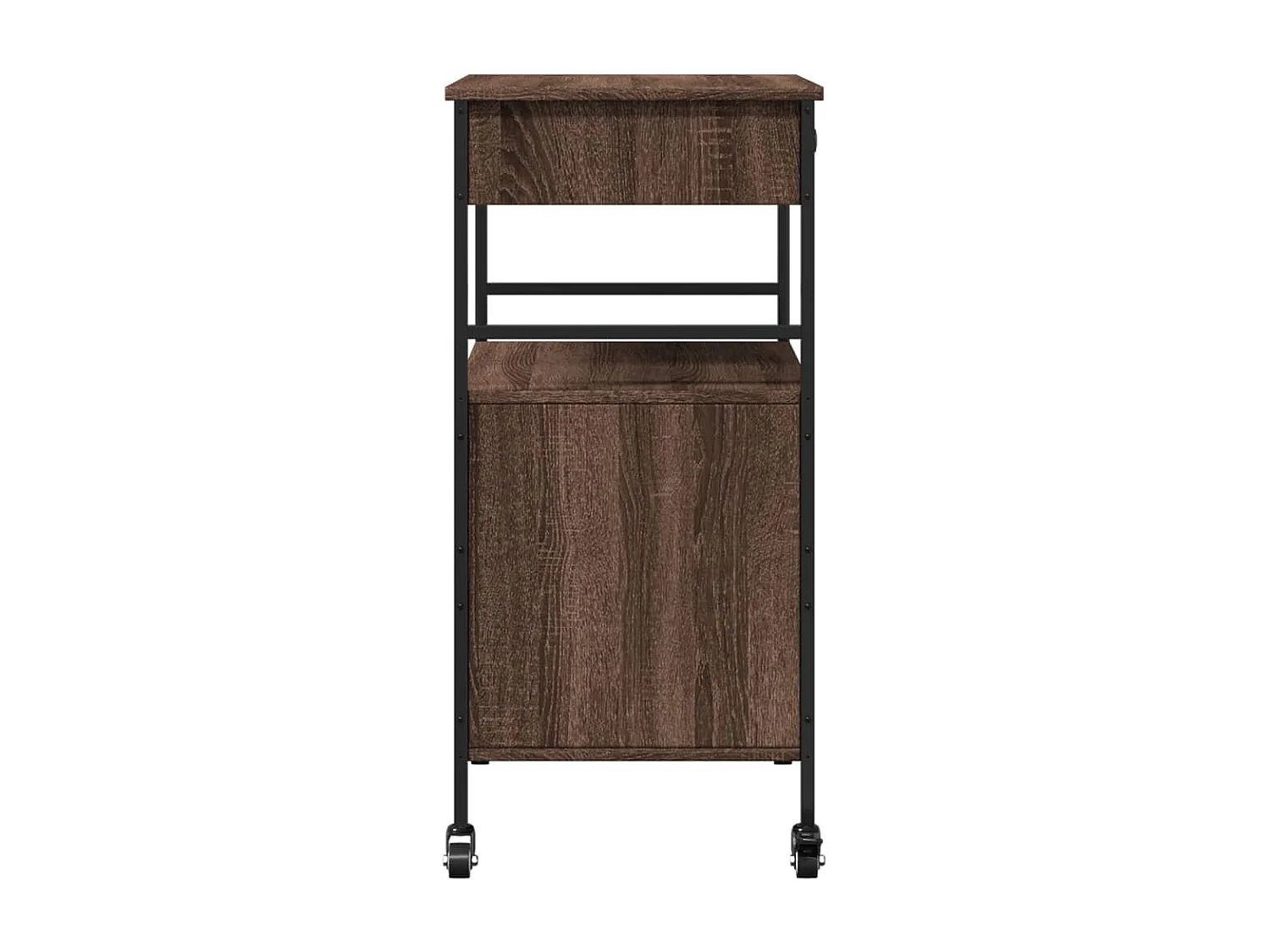 Chariot de cuisine chêne marron 56x43x89,5 cm bois d'ingénierie