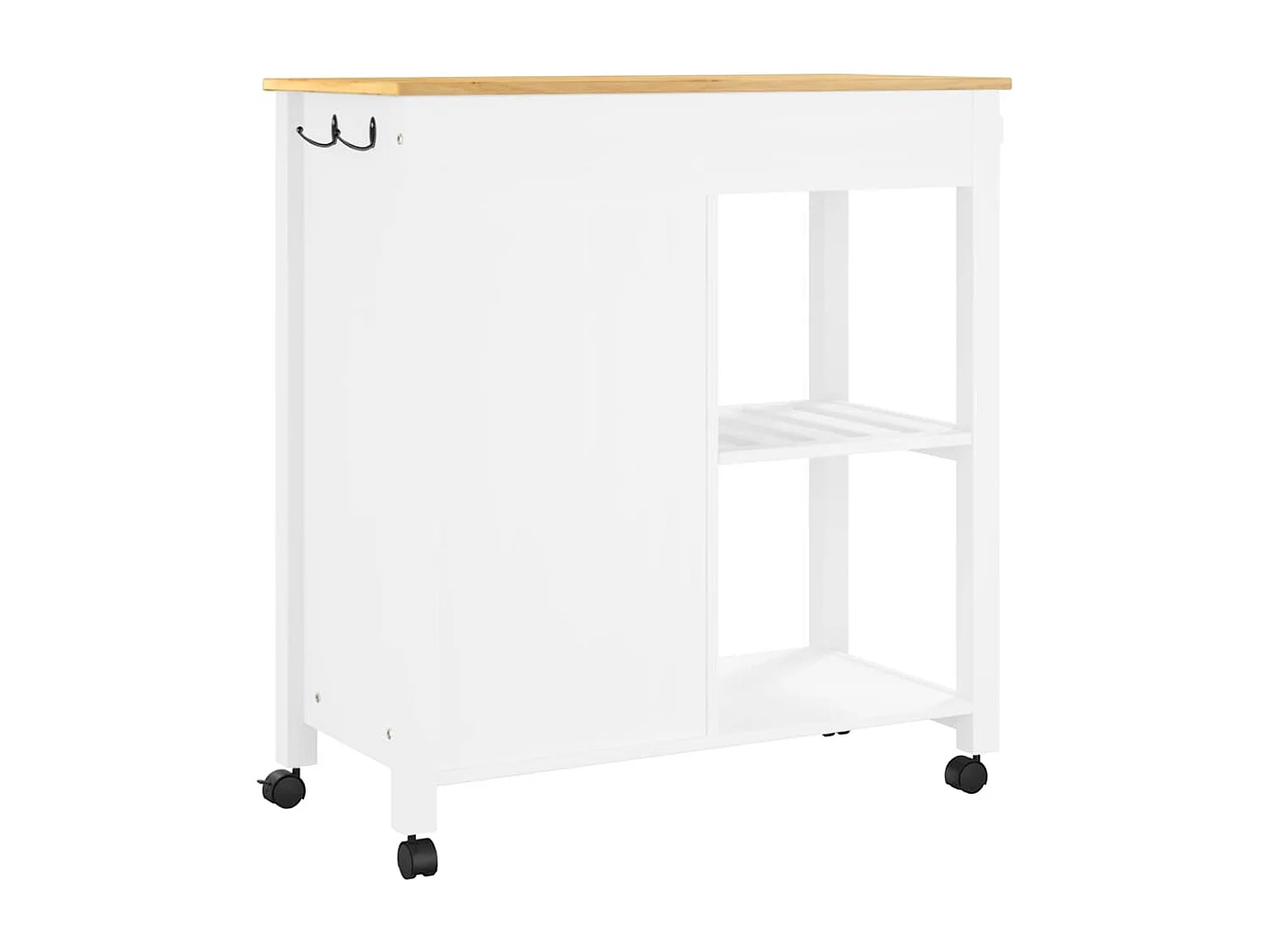 Chariot de cuisine MONZA 84x40x88,5 cm bois massif de pin