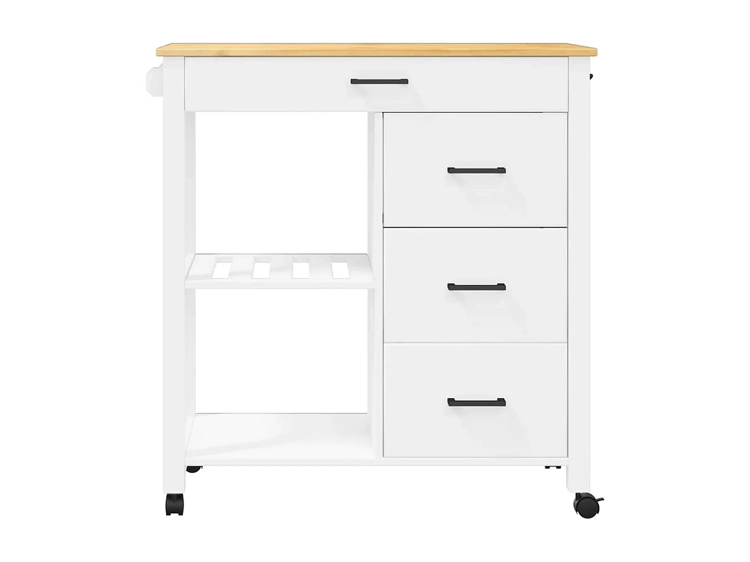 Carrito de cocina MONZA madera maciza de pino 84x40x88,5 cm