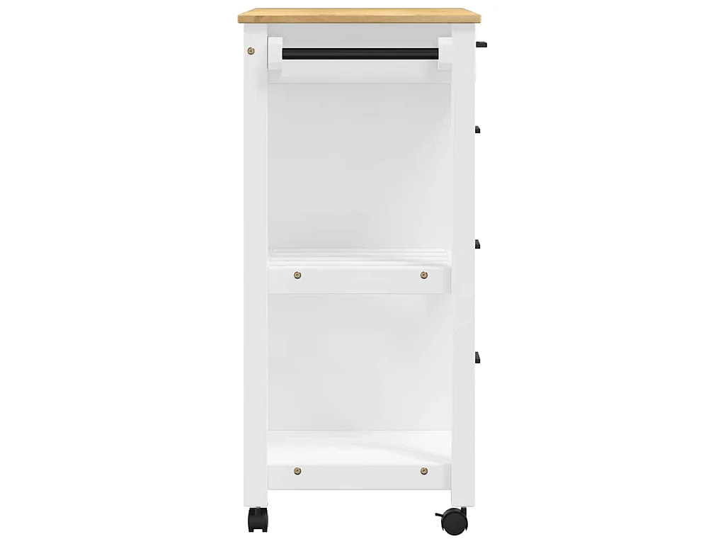 Chariot de cuisine MONZA 84x40x88,5 cm bois massif de pin