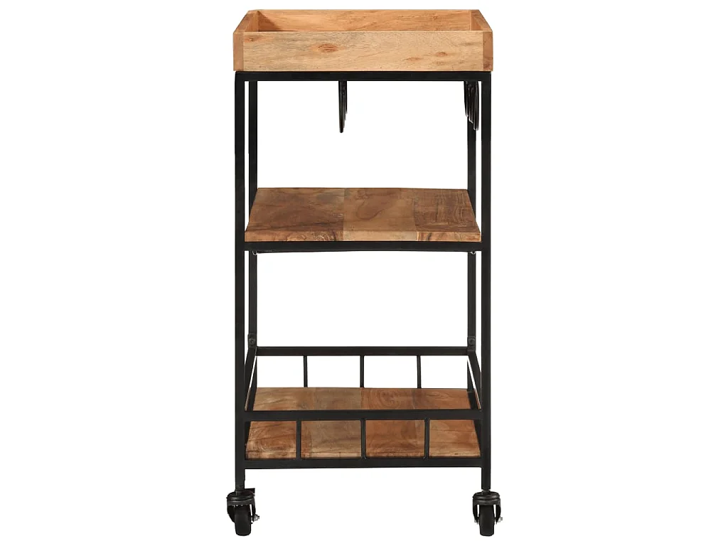 Barwagen 60x40x80 cm Massivholz Akazie und Eisen