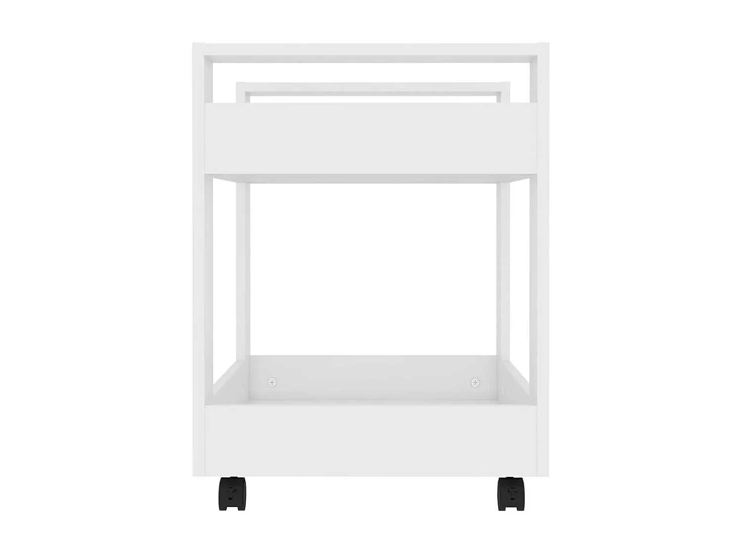 Bürowagen Weiß 60x45x60 cm Holzwerkstoff