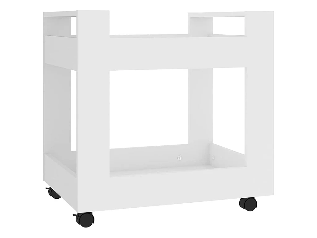 Chariot de bureau Blanc 60x45x60 cm Bois d'ingénierie