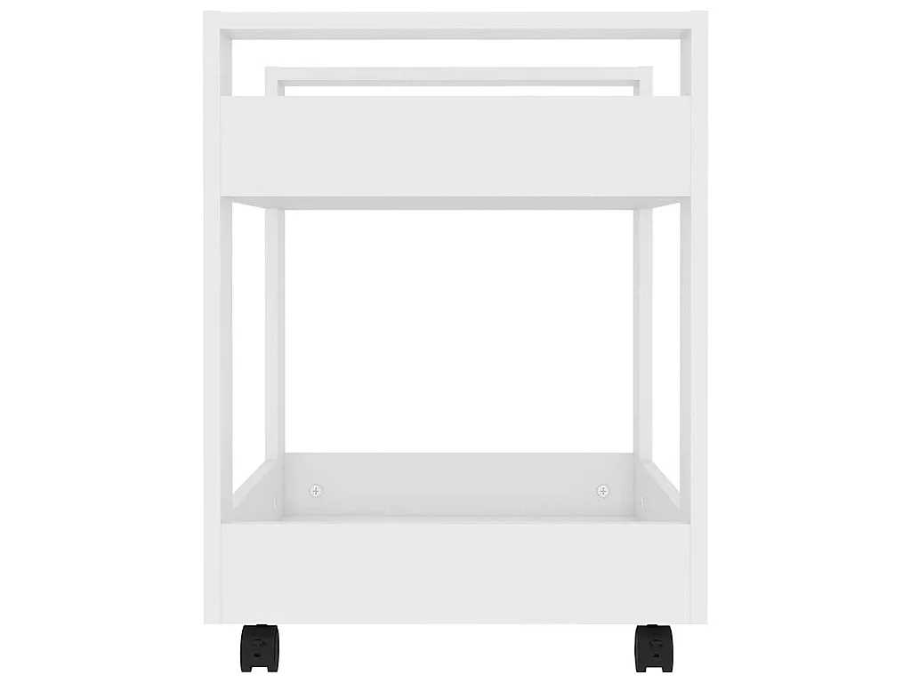 Chariot de bureau Blanc 60x45x60 cm Bois d'ingénierie