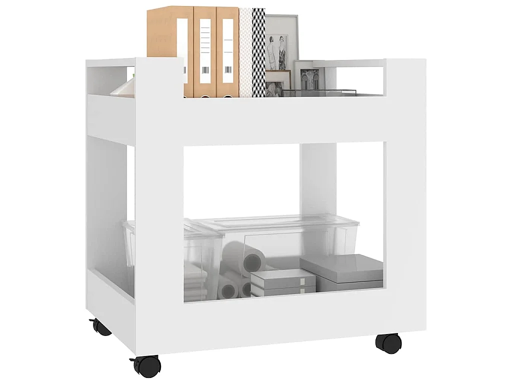Bureaukastje 60x45x60 cm bewerkt hout wit