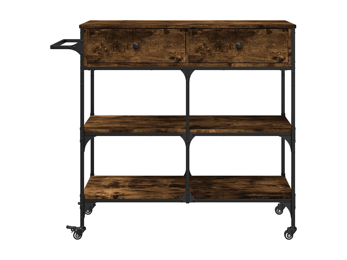 Carrinho de cozinha 105x42x95 cm deriv. madeira carvalho fumado